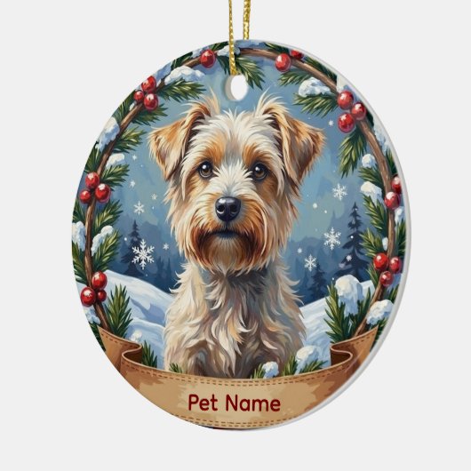 Personalized Maltese Christmas Keramik Ornament (Links)