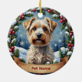 Personalized Maltese Christmas Keramik Ornament (Hinten)