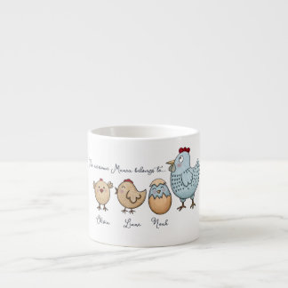 Personalized Mama Chicken Chicks – Custom Names  Espressotasse