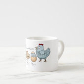 Personalized Mama Chicken Chicks – Custom Names  Espressotasse (Vorderseite Rechts)