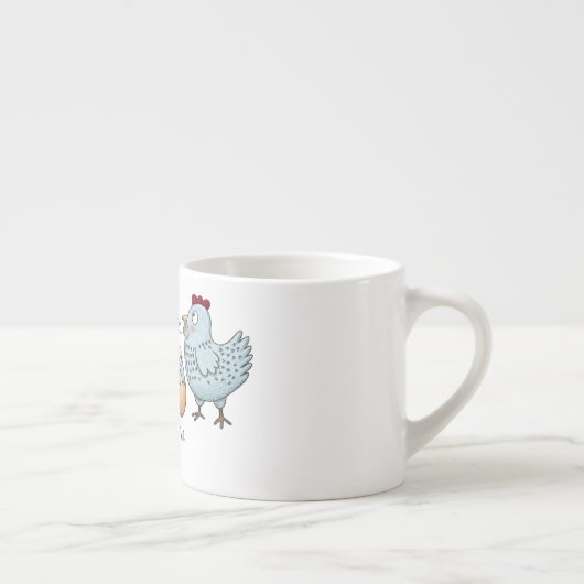 Personalized Mama Chicken Chicks – Custom Names  Espressotasse (Rechts)