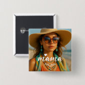 Personalized Mama Est Year Custom Gift For Mommy Button (Vorne & Hinten)