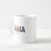 Personalized Mama Est Year Floral Mother Gift Kaffeetasse (Vorderseite Links)