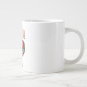 Personalized Mama Heart Floral Custom Gift Jumbo-Tasse (Rechts)