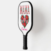 Personalized Mama Heart Floral Custom Gift Pickleball Schläger (Links)