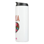 Personalized Mama Heart Floral Custom Gift Thermosbecher (Nach rechts gedreht)