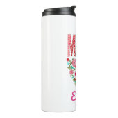 Personalized Mama Heart Floral Custom Gift Thermosbecher (Nach links gedreht)