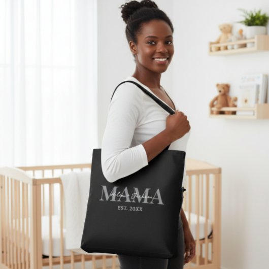 Personalized Mama Tote Bag with Name and Year Tasche