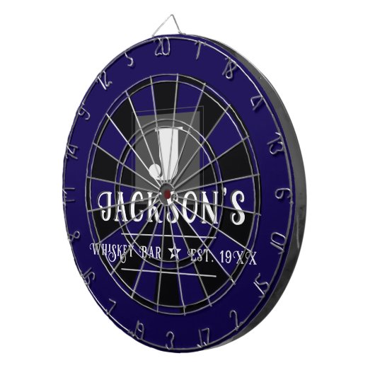 Personalized Man Cave Custom Bar Name Dartscheibe (Vorderseite rechts)