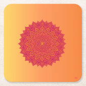 Personalized Mandala Paper Coasters Rechteckiger Pappuntersetzer (Vorderseite)
