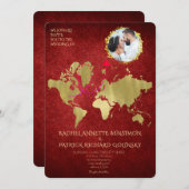 Personalized Map of Love Journey Wedding Einladung (Vorne/Hinten)