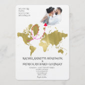 Personalized Map of Love Journey Wedding Einladung (Vorderseite)