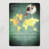 Personalized Map of Love Journey Wedding Einladung (Vorderseite)
