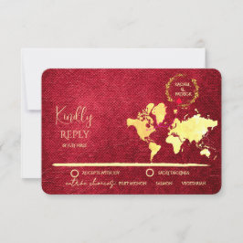 Personalized Map of Love Journey Wedding RSVP Karte