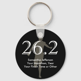 Personalized Marathon Runner 26.2 Keepsake Black Schlüsselanhänger