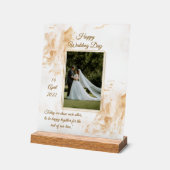 Personalized Marble & Gold Wedding Acrylschild (Winkel)