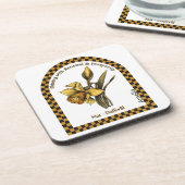 Personalized March Birth Month Flower Coaster Getränkeuntersetzer (Linke Seite)