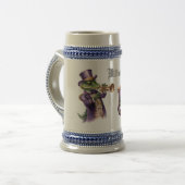 Personalized Mardi Gras Design Beer Stein Bierglas (Vorderseite Links)