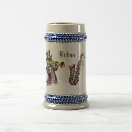 Personalized Mardi Gras Design Beer Stein Bierglas (Mittel)