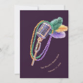 Personalized Mardi Gras Jazz Party Invitation Einladung (Vorderseite)
