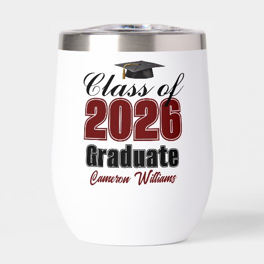 Personalized Maroon Class of 2026 Graduation (Vorderseite)