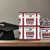 Personalized Maroon Class of 2026 Graduation Geschenkpapier