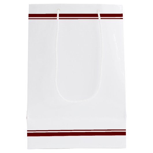 Personalized Maroon Class of 2026 Graduation Mittlere Geschenktüte (Rückseite)