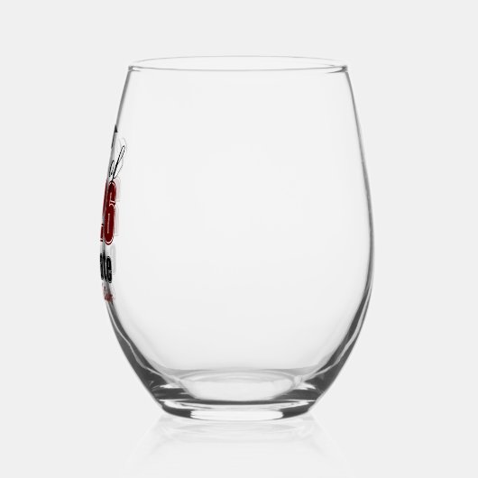 Personalized Maroon Class of 2026 Graduation Weinglas Ohne Stiel (Links)