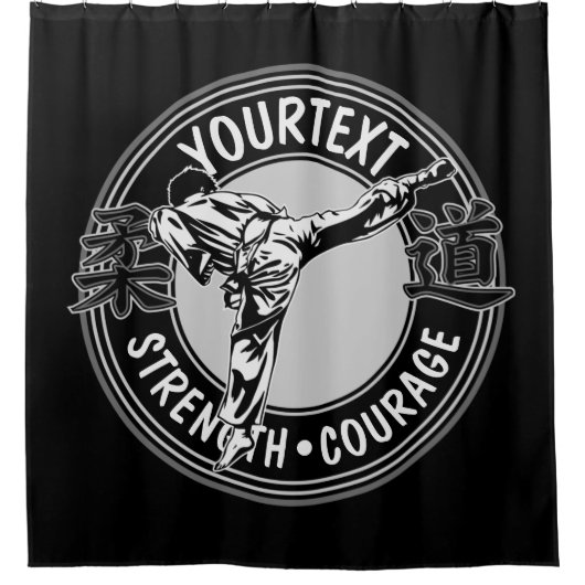 Personalized Martial Arts JUDO Japan Kampf Sport Duschvorhang (Vorderseite)