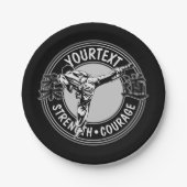 Personalized Martial Arts JUDO Japan Kampf Sport Pappteller (Vorderseite)