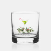 Personalized Martini Candy Cane Cocktail Couples Whiskyglas (Vorderseite)