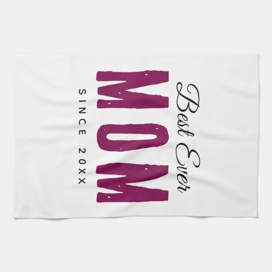 Personalized Massage Kitchen Towel – Best Mom Ever Geschirrtuch (Horizontal)