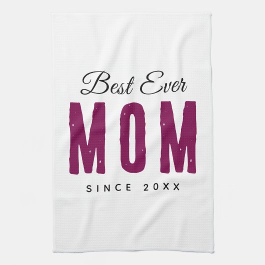 Personalized Massage Kitchen Towel – Best Mom Ever Geschirrtuch (Vertikal)