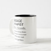 Personalized Massage Therapist Funny Definition Zweifarbige Tasse (Vorderseite Links)