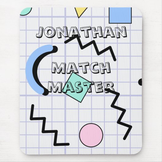 Personalized match and grap with abstract Kids Mousepad (Vorne)