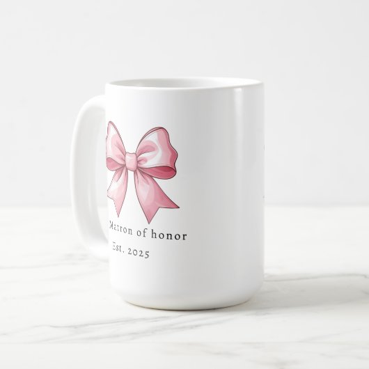 Personalized Matron of Honor Gift Wedding Kaffeetasse (Vorderseite Links)