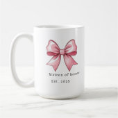 Personalized Matron of Honor Gift Wedding Kaffeetasse (Links)