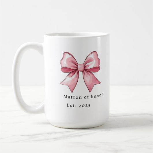 Personalized Matron of Honor Gift Wedding Kaffeetasse (Links)