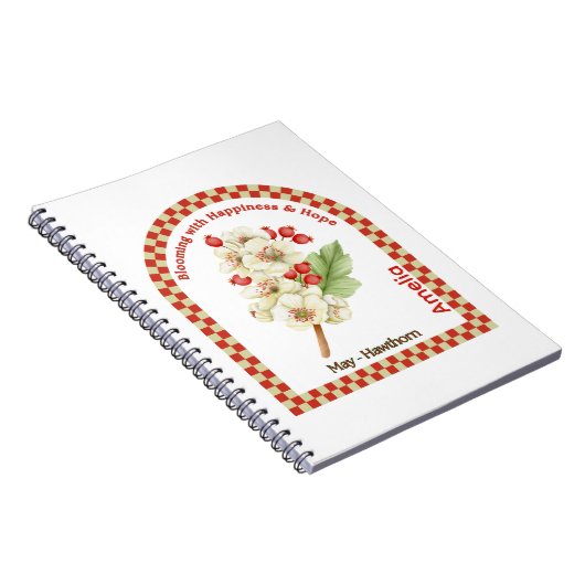 Personalized May Birth Month Flower Notebook Notizblock (Rechte Seite)