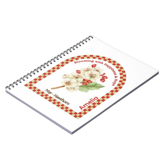 Personalized May Birth Month Flower Notebook Notizblock (Linke Seite)