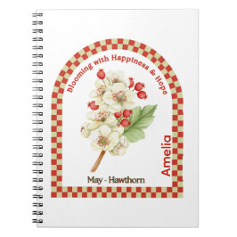 Personalized May Birth Month Flower Notebook Notizblock