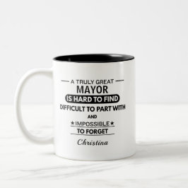 Personalized Mayor Thank You Mug Civic Leader Gift Zweifarbige Tasse