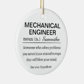 Personalized Mechanical Engineer Definition Keramik Ornament (Rechts)
