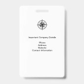 Personalized Media ID Badge / Photo, Name & Title Ausweis (Rückseite)