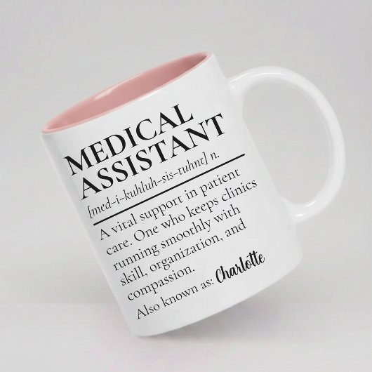 Personalized Medical Assistant Mug Thank You Gift Zweifarbige Tasse