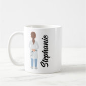 Personalized Medical Student | Cute Female Doctor Kaffeetasse (Links)