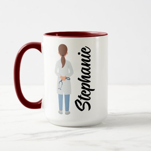 Personalized Medical Student | Cute Female Doctor Tasse (Links)