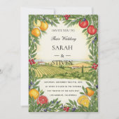 Personalized Mediterranean Wedding Invitation Einladung (Vorderseite)