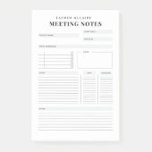 Personalized Meeting Notes Post-It® Notes Post-it Klebezettel (Vorderseite)