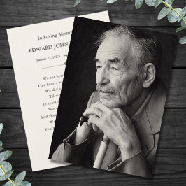 Personalized Memorial Card Custom Foto Sympathy Dankeskarte